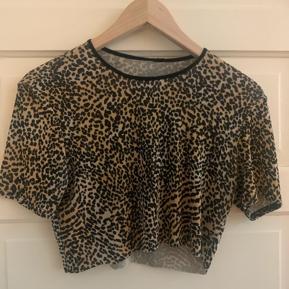 Cheetah print crop top